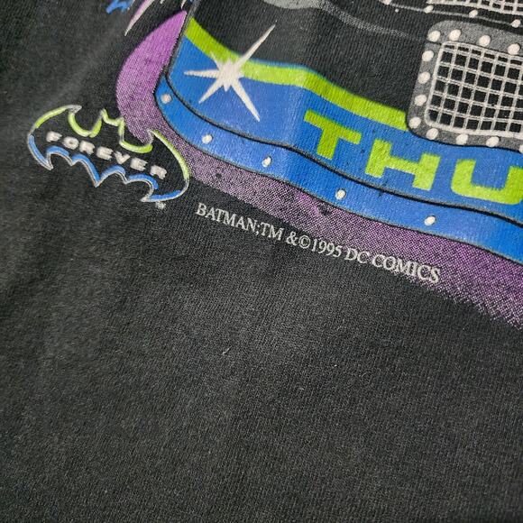 Vintage 1995 Bill Elliott Batman Forever NASCAR Tee Hunter Tag XL Made in USA - Picture 5 of 8